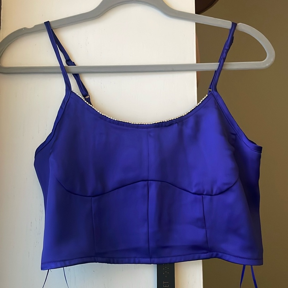 House of Harlow 1960 rhinestone crop top